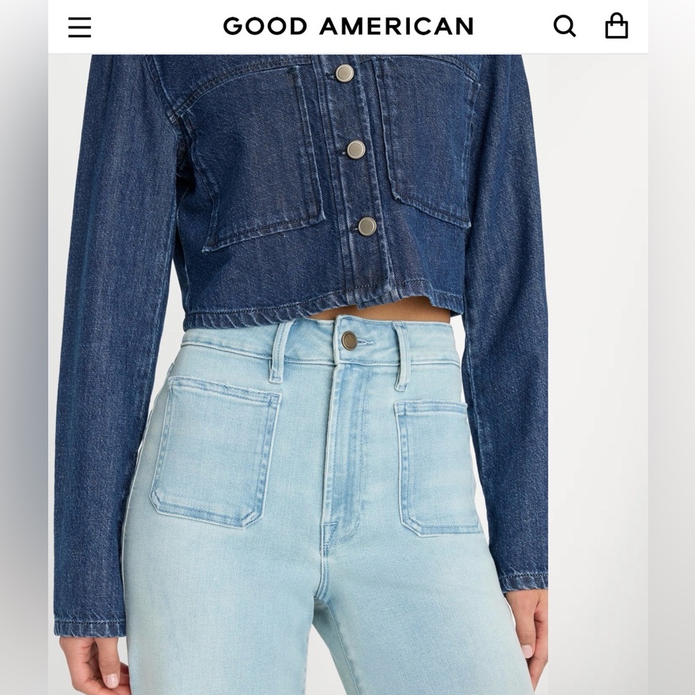 Good American Good Waist Palazzo Jeans Size 15